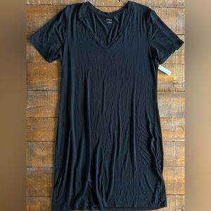 Anthropologie Daily Ritual Black Short Sleeve Tee Dress Large